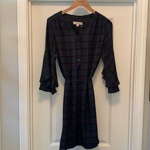 LOFT Plaid Dress Size Medium.